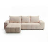 ECKSOFA Bresso Bouclé-Stoff Beige - Beige, Holz/Textil (255/168cm) - Graingold