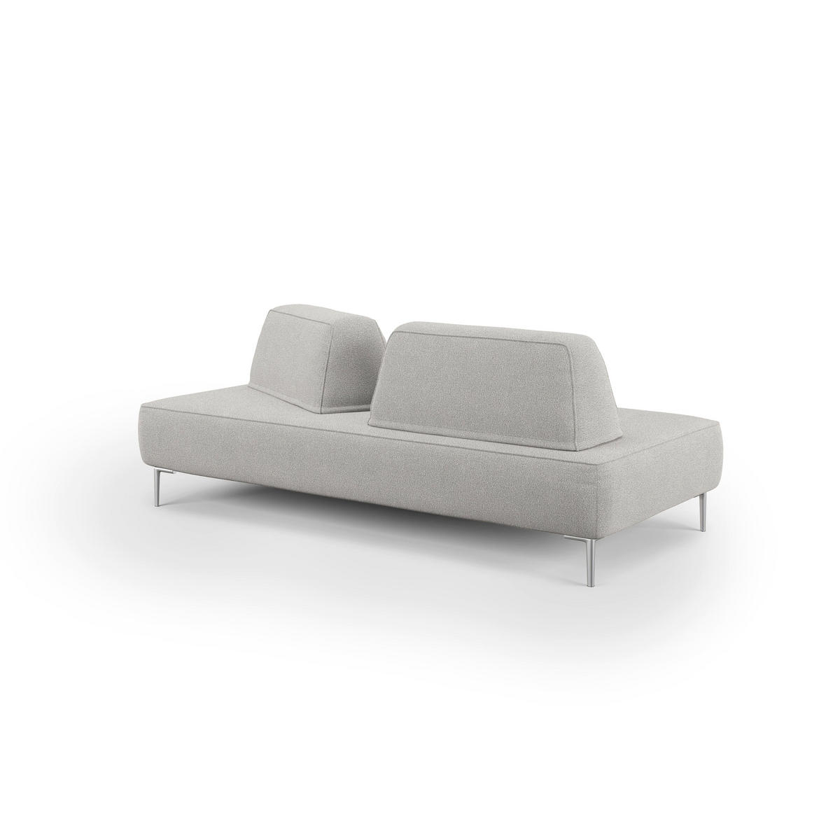 LINEARSOFA Newton - Grau, Textil (212/42/115cm) - Divani.store