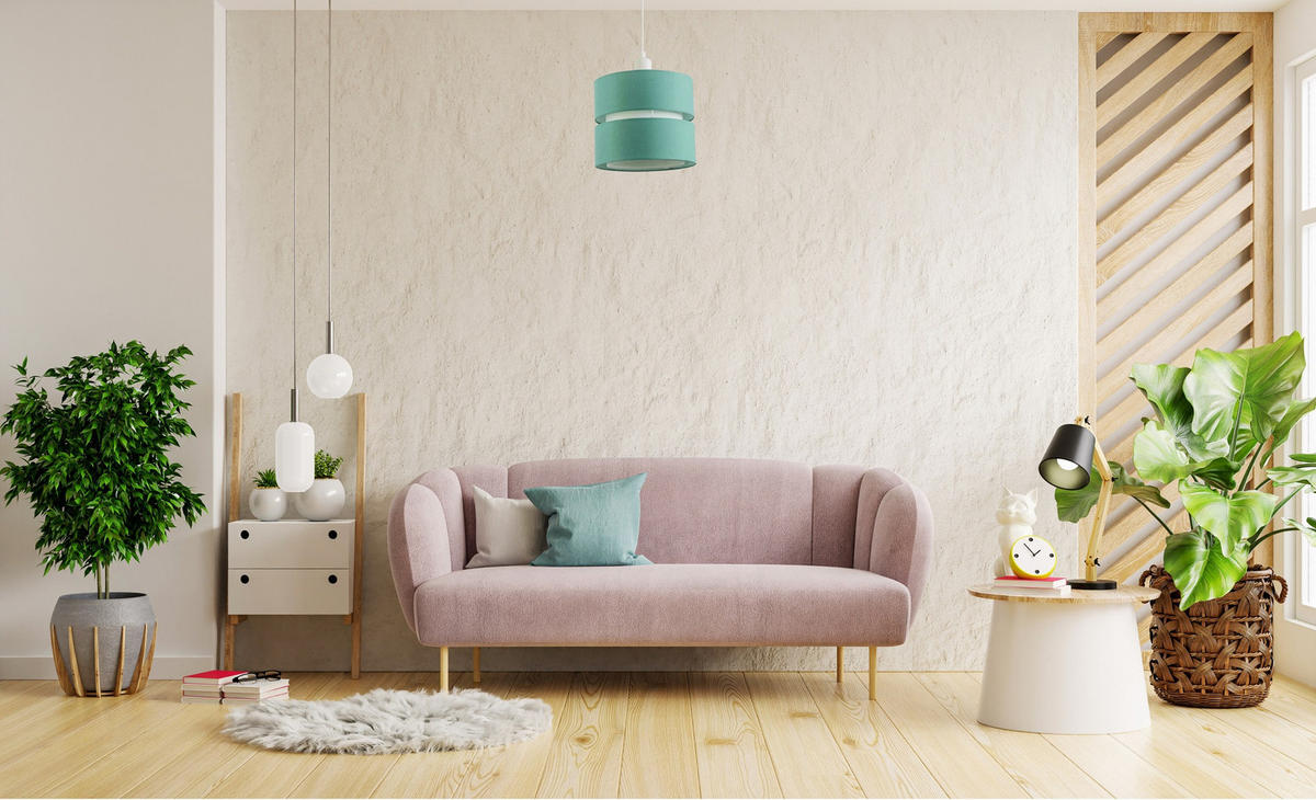 LAMPENSCHIRM Blaugrün 26cm - Türkis, Textil (26/26/22cm) - CGC Europe