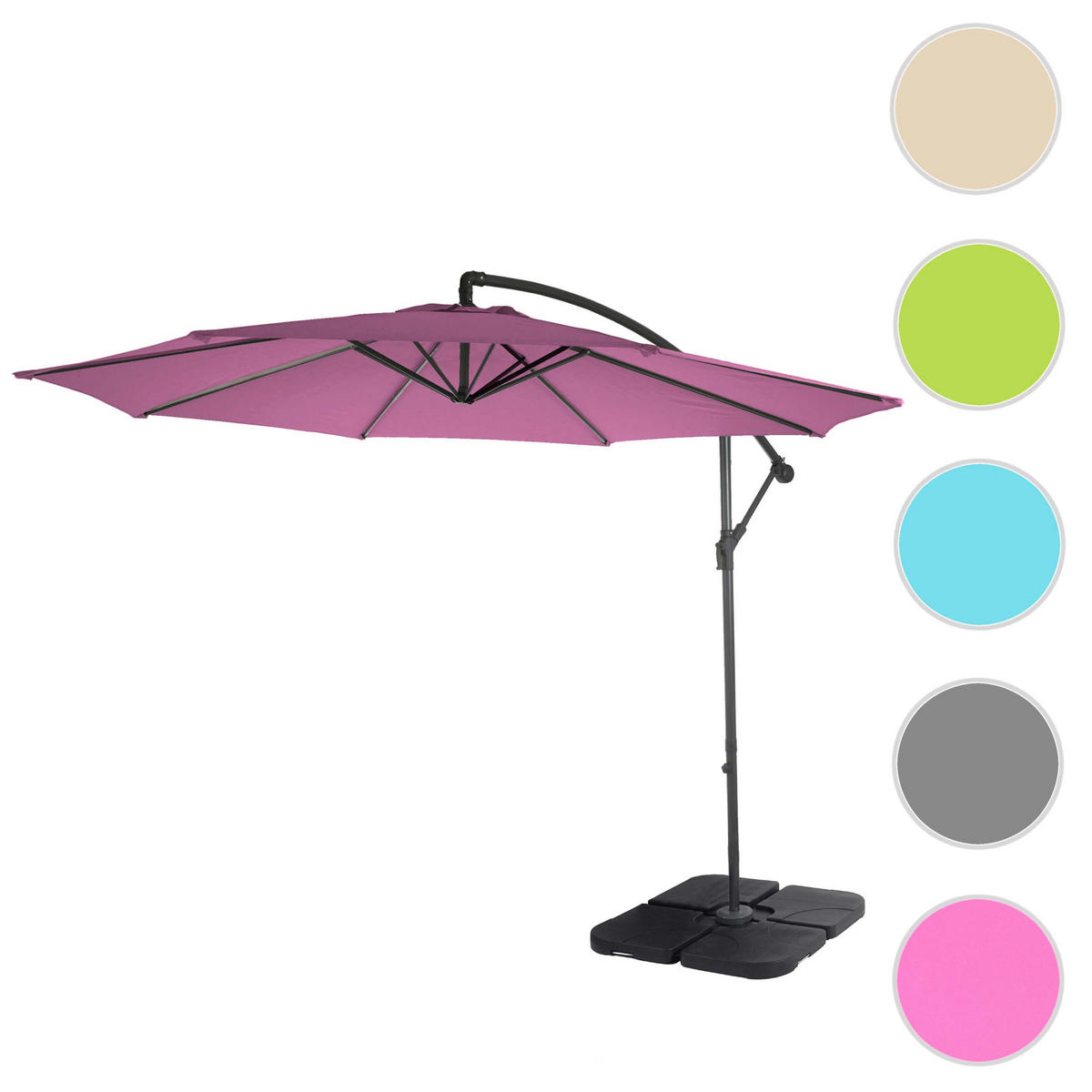 AMPELSCHIRM NEIGBAR Violett - Violett, Textil (360/295cm) - MCW