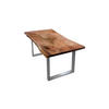 ESSTISCH LORE Holz Akazie - Silberfarben/Naturfarben, Holz/Metall (140/85/78cm) - KAWOLA