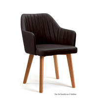 ARMLEHNSTUHL (6er-Set) Dasi 58x81x60 Eiche geölt/Espresso - Eichefarben/Dunkelbraun, Kunststoff (60/81/58cm) - 58aufmkessel