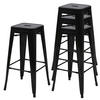 BARHOCKER METALL Schwarz 4er-Set - Schwarz, Metall (43/77/43cm) - MCW