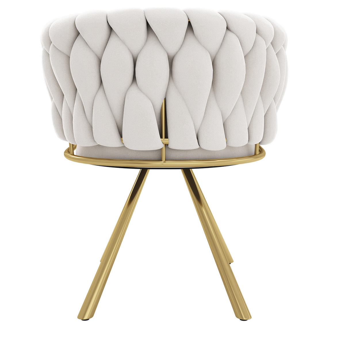 ESSZIMMERSTUHL drehbar 2er-Set Samt Beige Gold - Beige, Metall (54/72/59cm) - Meubliv