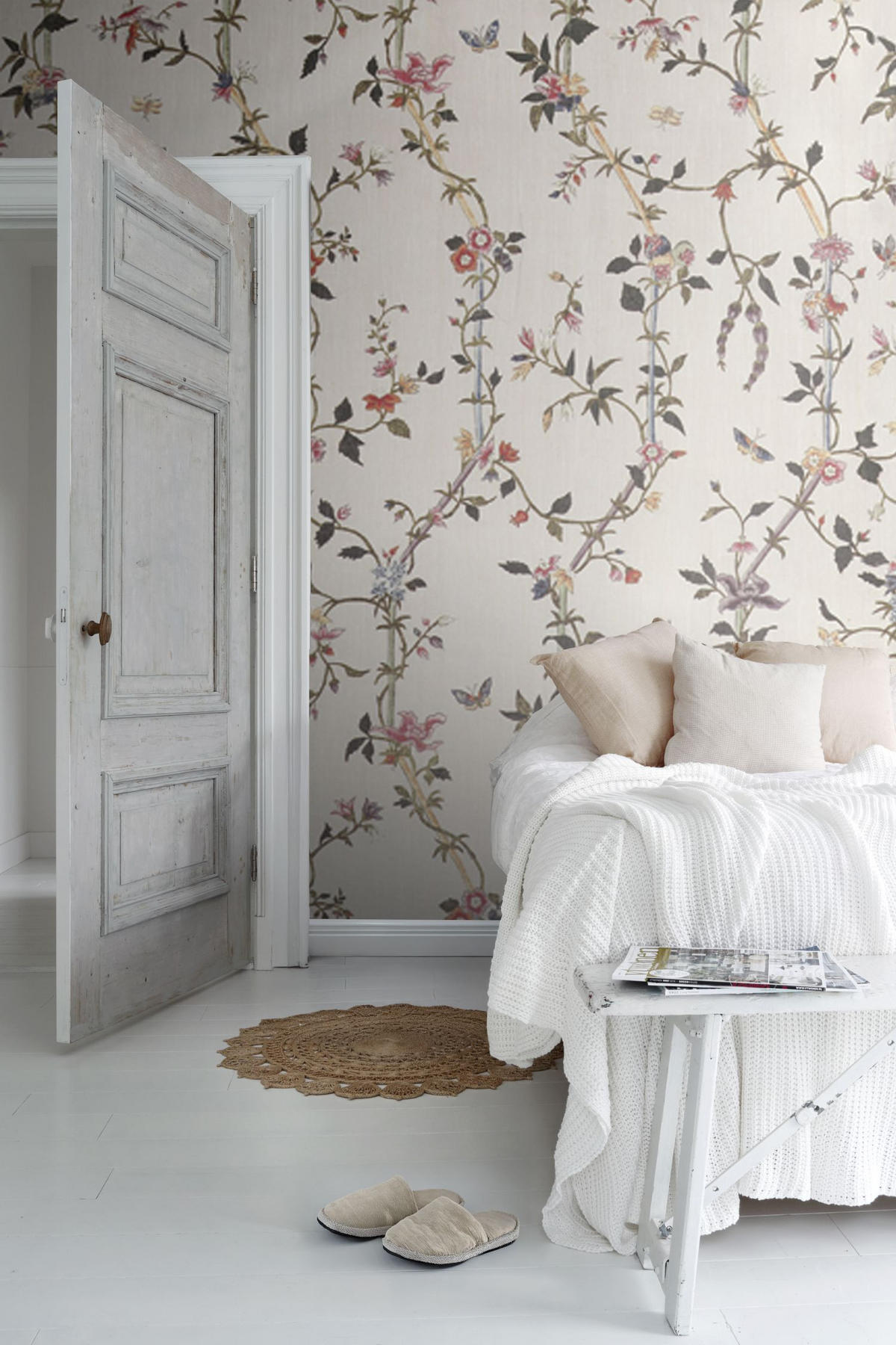 FOTOTAPETE Blumen 424 x 280 cm - Braun, Papier (424/280cm) - Sanders & Sanders