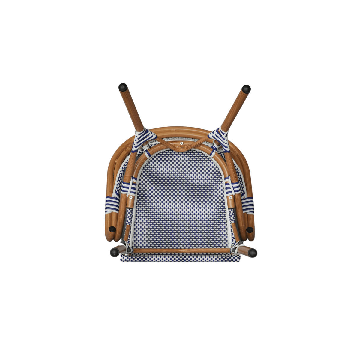 GARTENSTÜHLE Blau Weiß 57/57/84 cm 2er-Set - Blau, Metall (57/84/57cm) - Mobili Rebecca