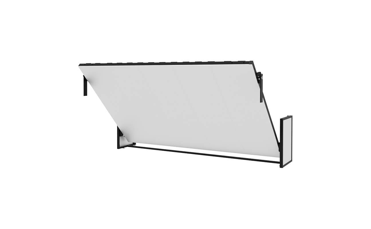 SCHRANKBETT Morphy Studio Modulares SizeFlex- und TypeFlex-System - 140x200, Horizontal - Schwarz, Metall (200/140cm) - WallBedKing