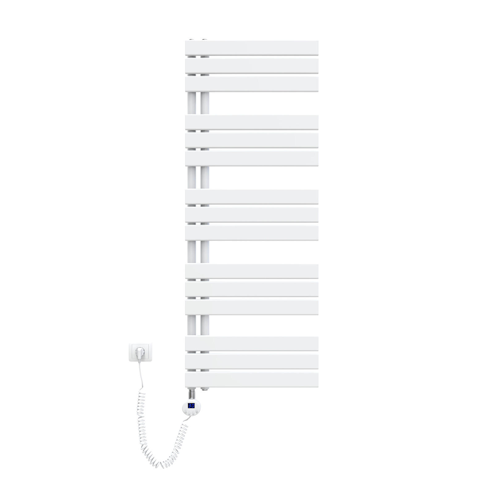 HEIZKÖRPER Elektrisch WLAN Thermostat Weiß 132/60 cm - Weiß, Metall (50/132/5.9cm) - EMKE