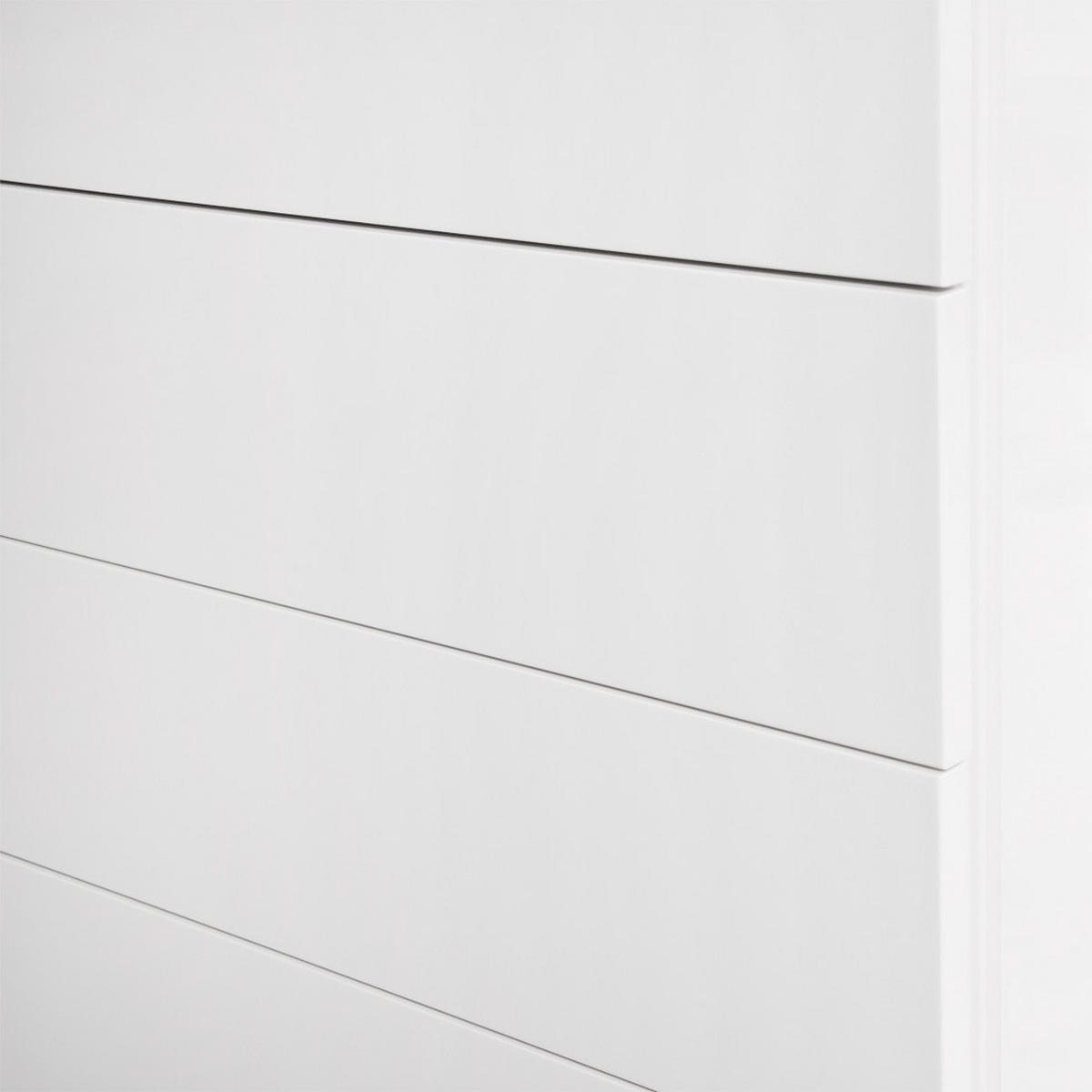 KOMMODE - Hochglanz Weiß - Weiß Hochglanz, Holzwerkstoff (110/75/45cm) - home24