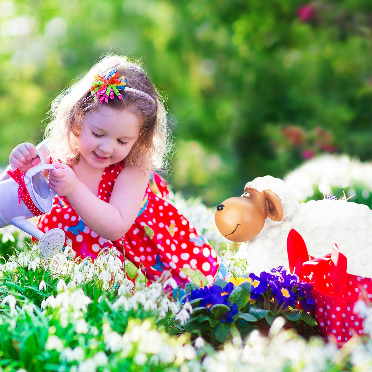 GARTENFIGUR Schaf - Multicolor, Keramik (24/33/44cm) - Relaxdays