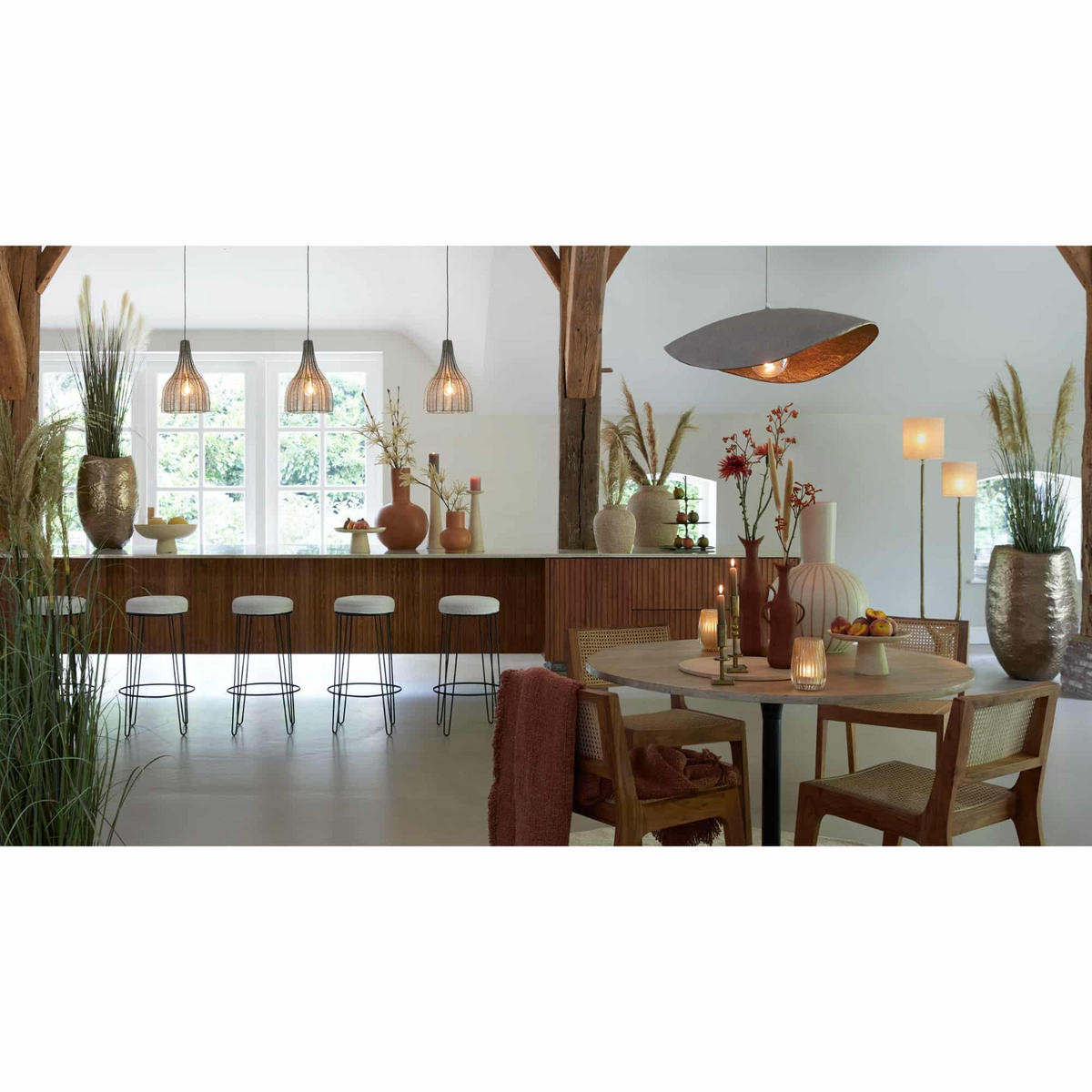 HÄNGELAMPE Mariama Bronze 25/25/41.5 cm - Bronzefarben, Metall (25/25/41.5cm) - Light & Living