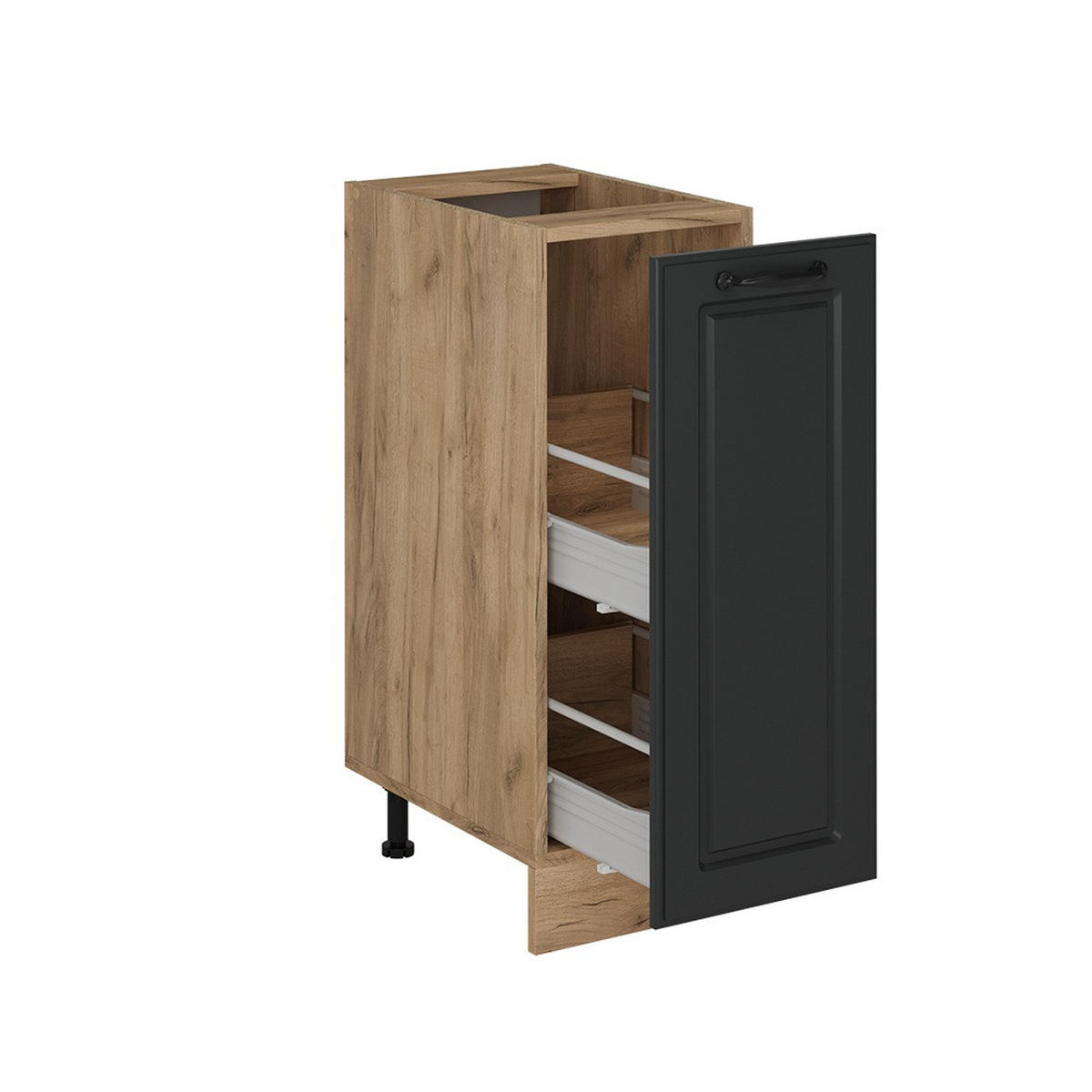 APOTHEKERSCHRANK R-Line Anthrazit Landhaus 30 cm , AP Eiche - Honigeiche/Anthrazit, Holzwerkstoff (30/81.6/60cm) - Vicco