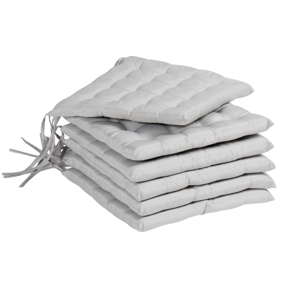 SITZKISSEN, Polyester, Hellgrau - Hellgrau, Kunststoff (40/4/40cm) - Outsunny