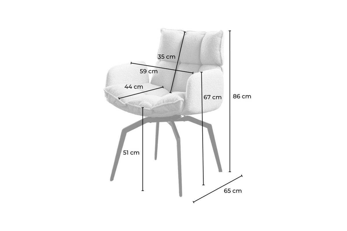 ESSZIMMERSTUHL BARO Grau Webstoff Drehbar (360°) (1er-Set) - Grau, Kunststoff/Textil (59/86/65cm) - KAWOLA
