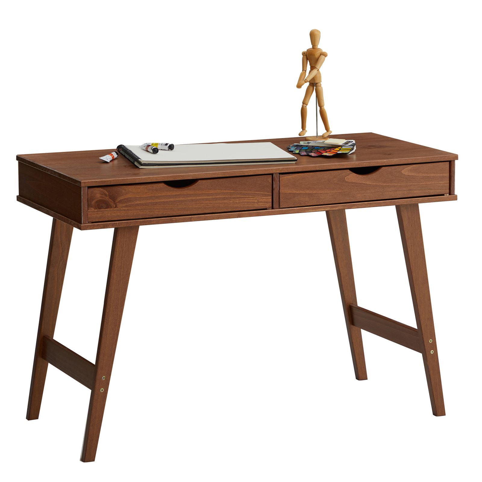 SCHREIBTISCH MILO - Kastanienfarben, Holz (50/110/75cm) - IDIMEX