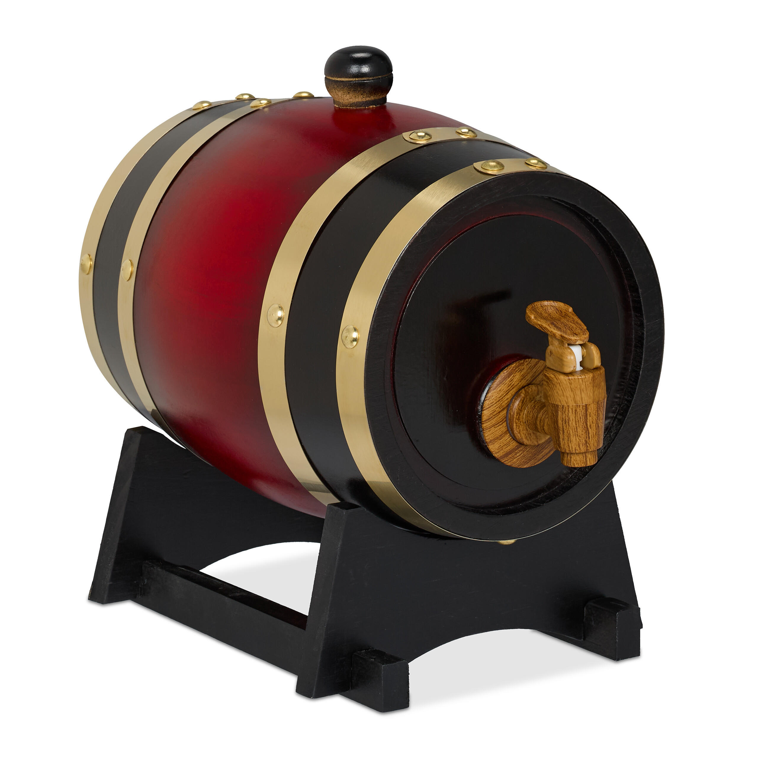 WHISKYFASS - Multicolor, Holz/Kunststoff (1.25L) - Relaxdays