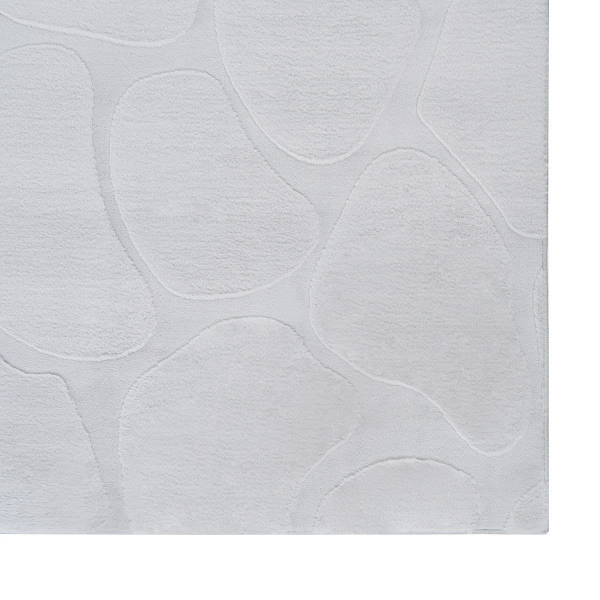 TEPPICH Hellgrau 80/300 cm Kawi - Hellgrau/Grau, Textil (80/300cm) - Beliani