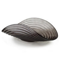 MÍSA skleněná šedá 38/26/11,5 cm - šedá, sklo (29/14/38cm) - Mondex