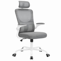 BÜROSTUHL ergonomisch höhenverstellbar Grau mit Rollen - Grau, Metall (62/123.5/67.5cm) - Meubliv
