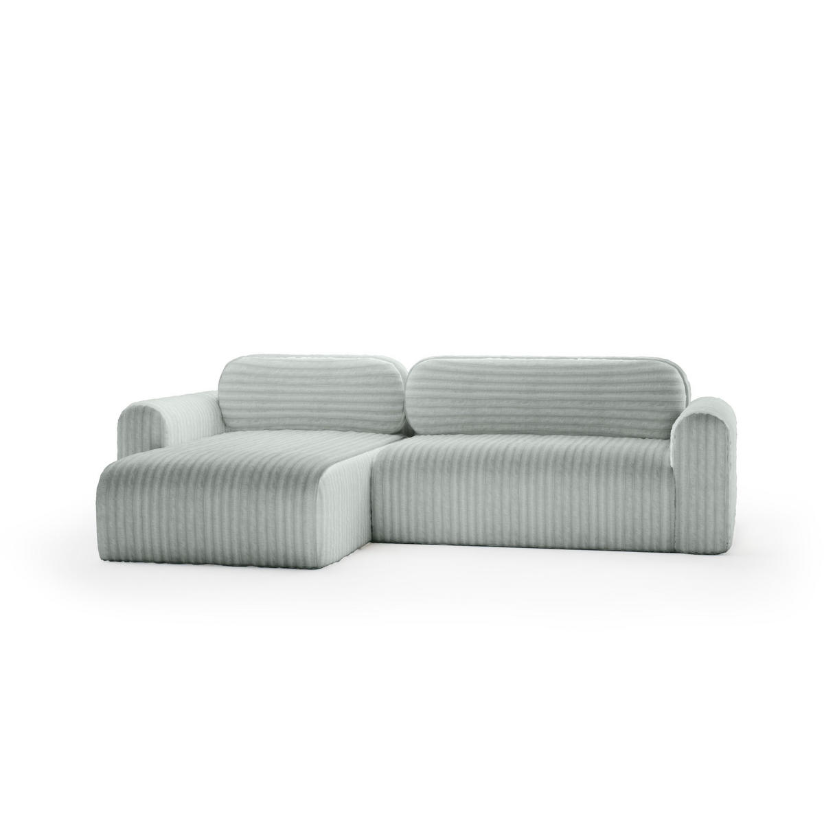 ECKSOFA mit Schlaffunktion Emmen, Hellgrün - Hellgrün, Textil (286/100cm) - Fedve