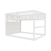 ETAGENBETT 140/200 cm in Weiß mit Stauraum und Sicherheitszaun - Weiß, Holz (140/200cm) - OKMYHOME