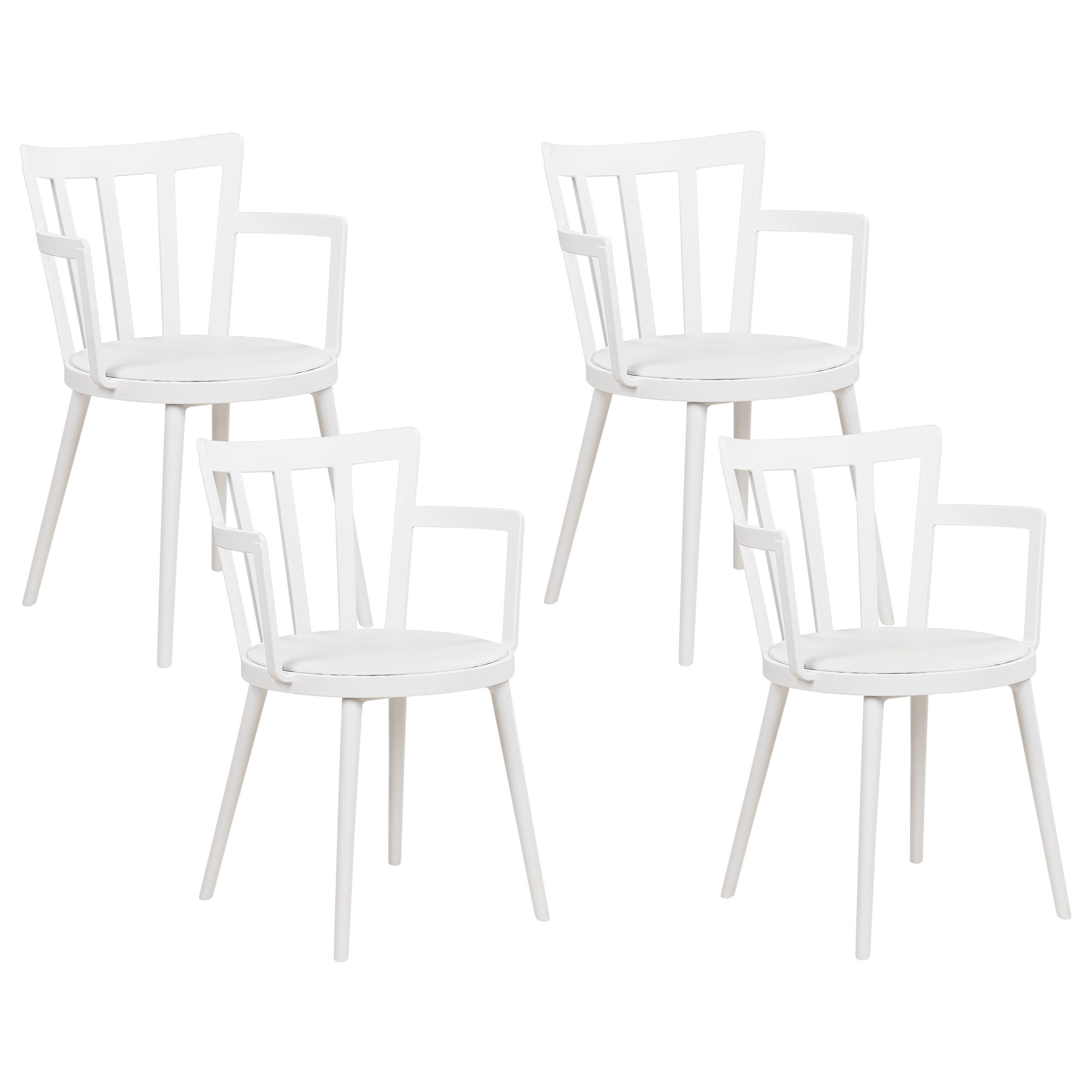 SCAUN DE BUCĂTĂRIE set de 4 plastic alb Morill