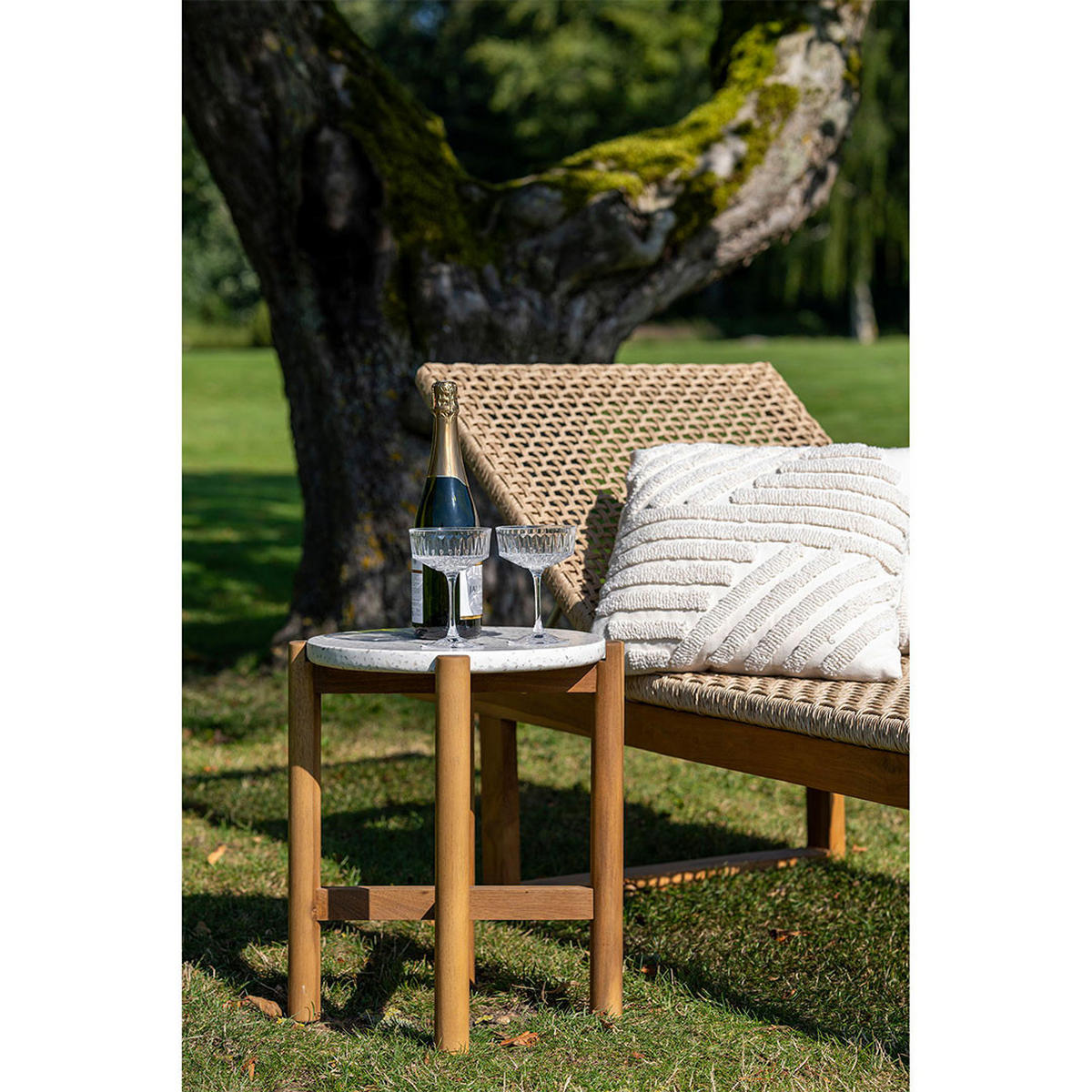 SONNENLIEGE, Derby, Teak, Metall, 65 x 190 x 38 cm - Teakfarben, Metall (65/38/190cm) - ebuy24