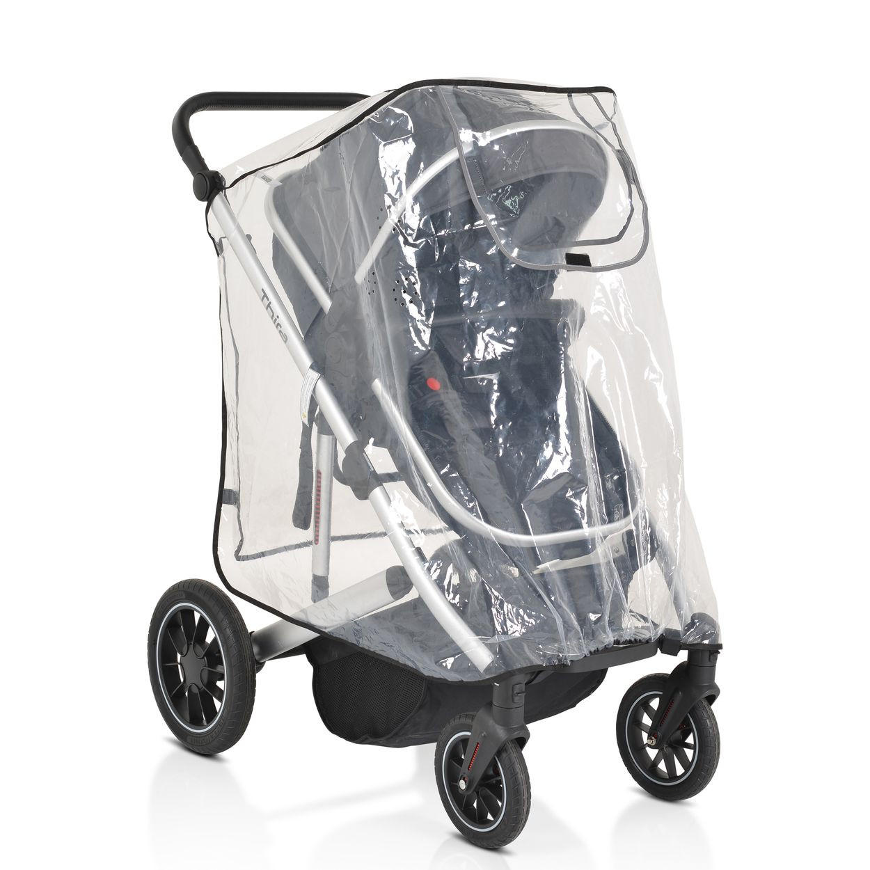 KINDERWAGEN-REGENSCHUTZ Bimbro transparent Kinderwagen-Regenschutz universal, Belüftungslöcher, für Einsitzer - Weiß, Kunststoff (56/94/94cm) - Moni