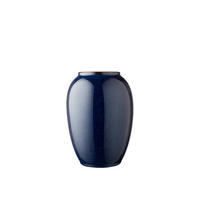 VASE 20 cm Steinzeug Blau - Blau, Keramik (21cm) - Bitz