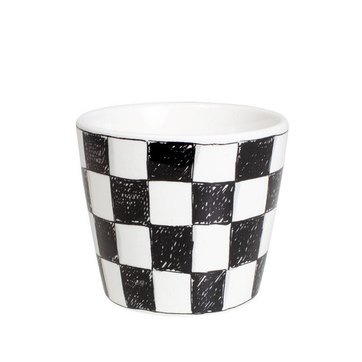 BECHER Kariert in Schwarz - 150 ml - Multicolor, Keramik (0.2L) - Blond Amsterdam