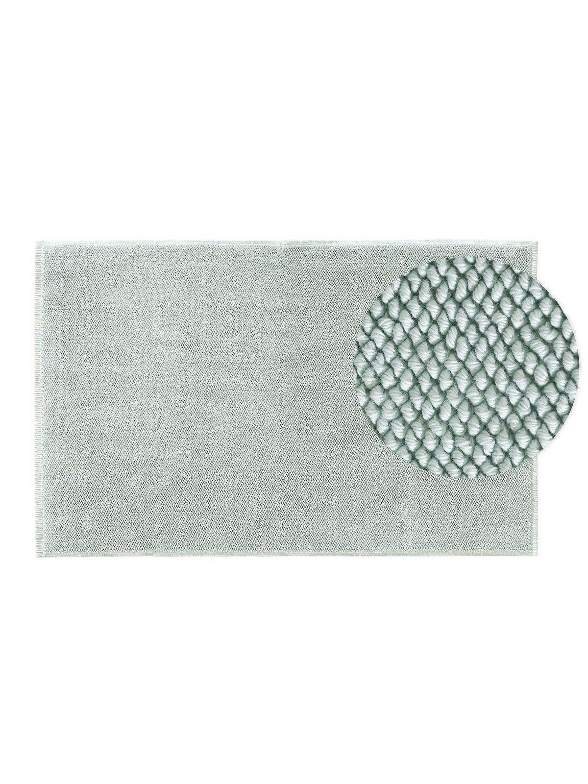 BADEMATTE Ole Mint 50x80 cm - Mintgrün, Textil (50/80cm) - benuta Nest