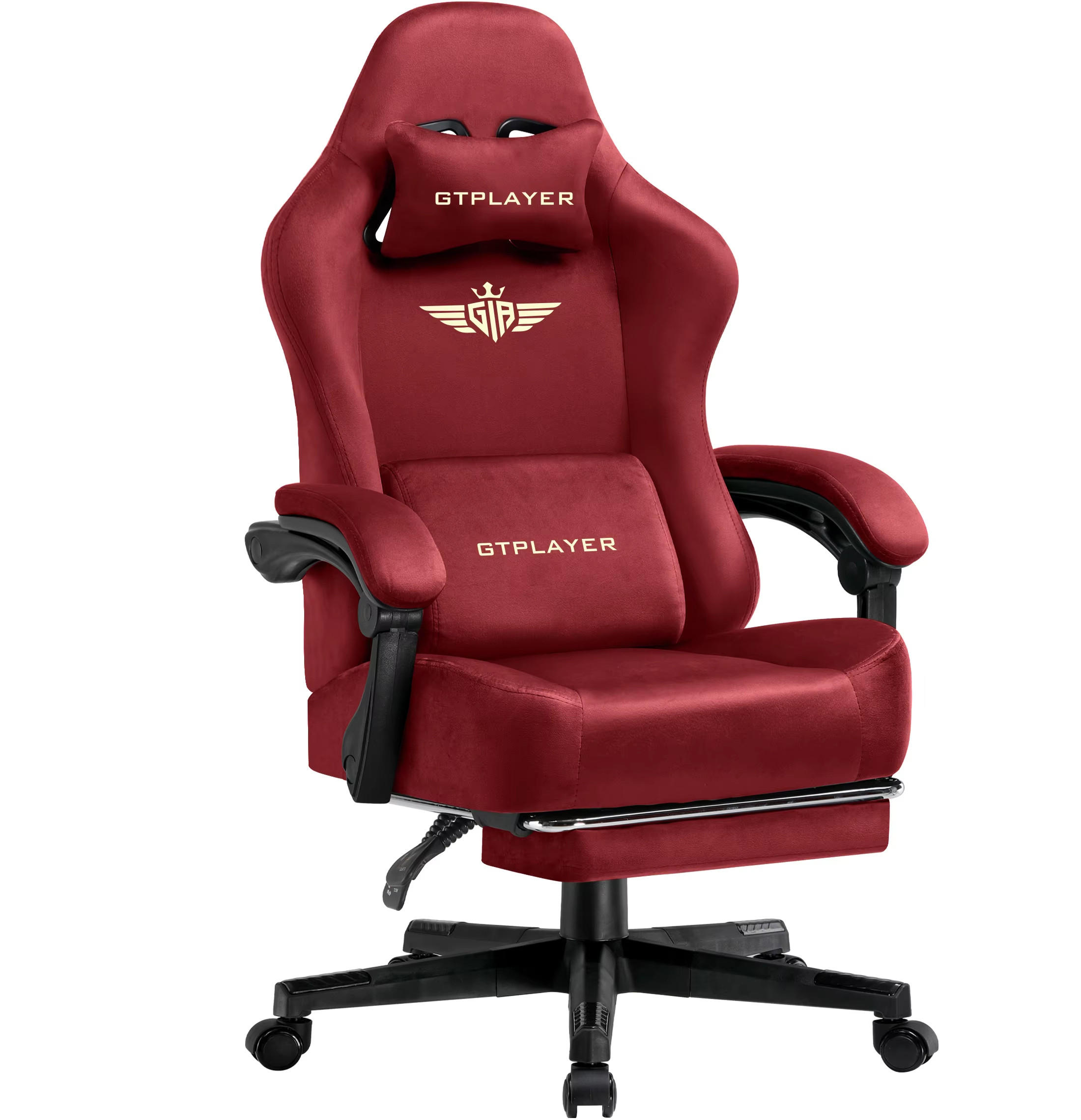 GAMINGSTUHL Stoff Atmungsaktiv Ergonomisch Rot - Rot, Metall (67/131/49cm) - Kaket