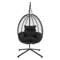 HÄNGESESSEL in Schwarz - Schwarz, Metall (92/197/104cm) - Home Collective