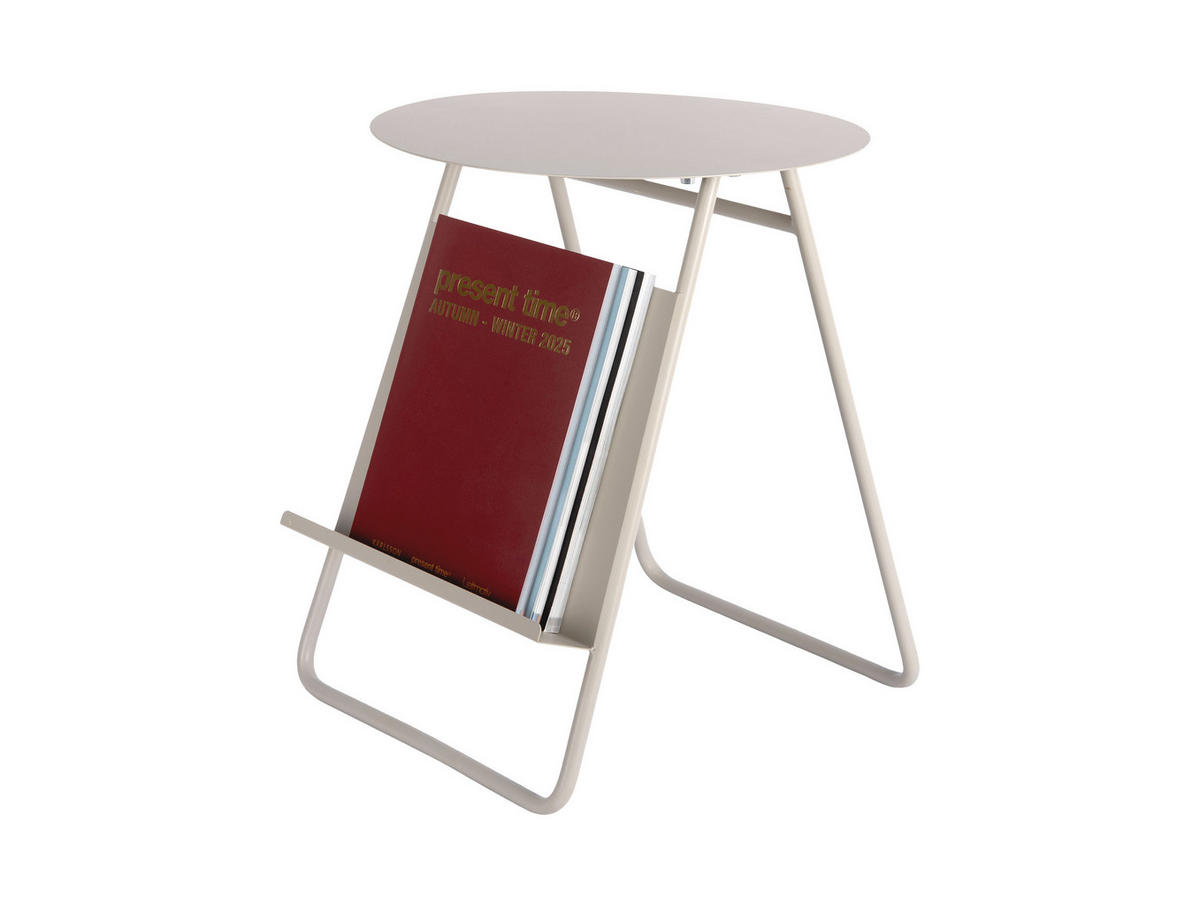 BEISTELLTISCH Esencia - Grau - 40/40/48 cm - Grau, Metall (40/40/48cm) - Leitmotiv