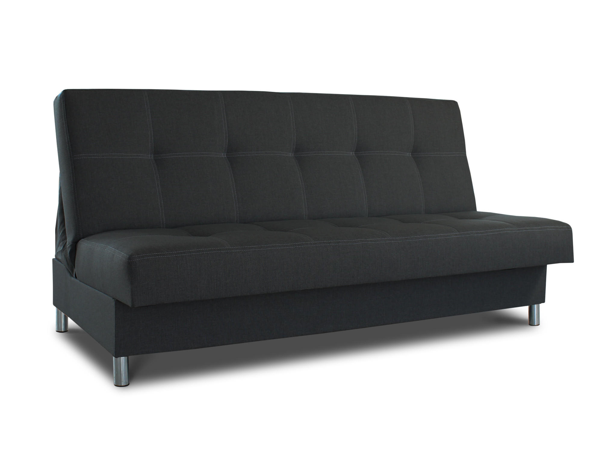 SCHLAFSOFA Bella - Silberfarben/Schwarz, Holz/Kunststoff (187/94/90cm)