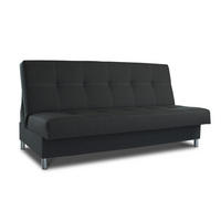 SCHLAFSOFA Bella - Silberfarben/Schwarz, Holz/Kunststoff (187/94/90cm)