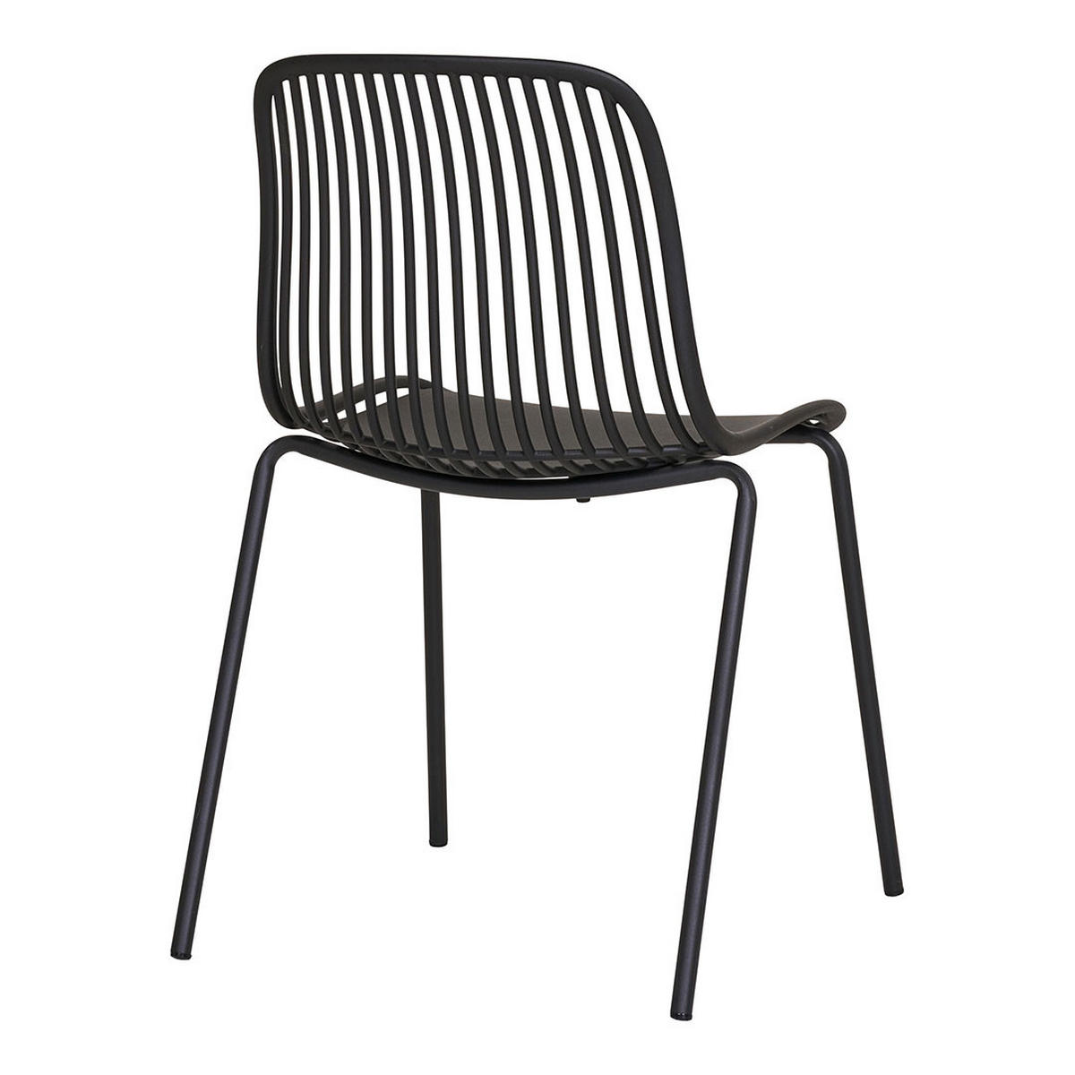 GARTENSTUHL, Branson, Stühle Schwarz, Metall, 47 x 55 x 82 cm - Schwarz, Metall (47/82/55cm) - ebuy24