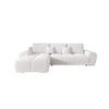ECKSOFA BEGA L Links ARAGON 01 mit Schlaffunktion - Weiß, Textil (289/185cm) - Bedante