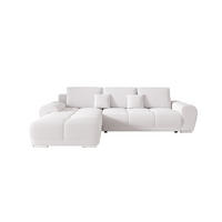 ECKSOFA BEGA L Links ARAGON 01 mit Schlaffunktion - Weiß, Textil (289/185cm) - Bedante