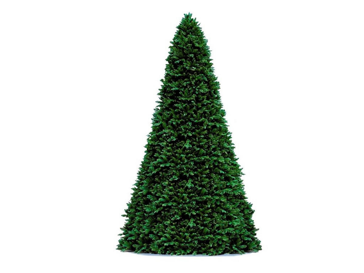 LAALU WEIHNACHTSBAUM geschmückt künstlich mit 74 Ornamenten BASIC GOLD 500 cm Baum mit Ständer und Weihnachtsornamenten - Goldfarben/Grün, Kunststoff (500cm) - LAALU