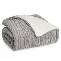 KUSCHELDECKE 220/240 cm, Grau & Beige - Grau/Sonoma Eiche, Textil (220/240cm) - Blumtal
