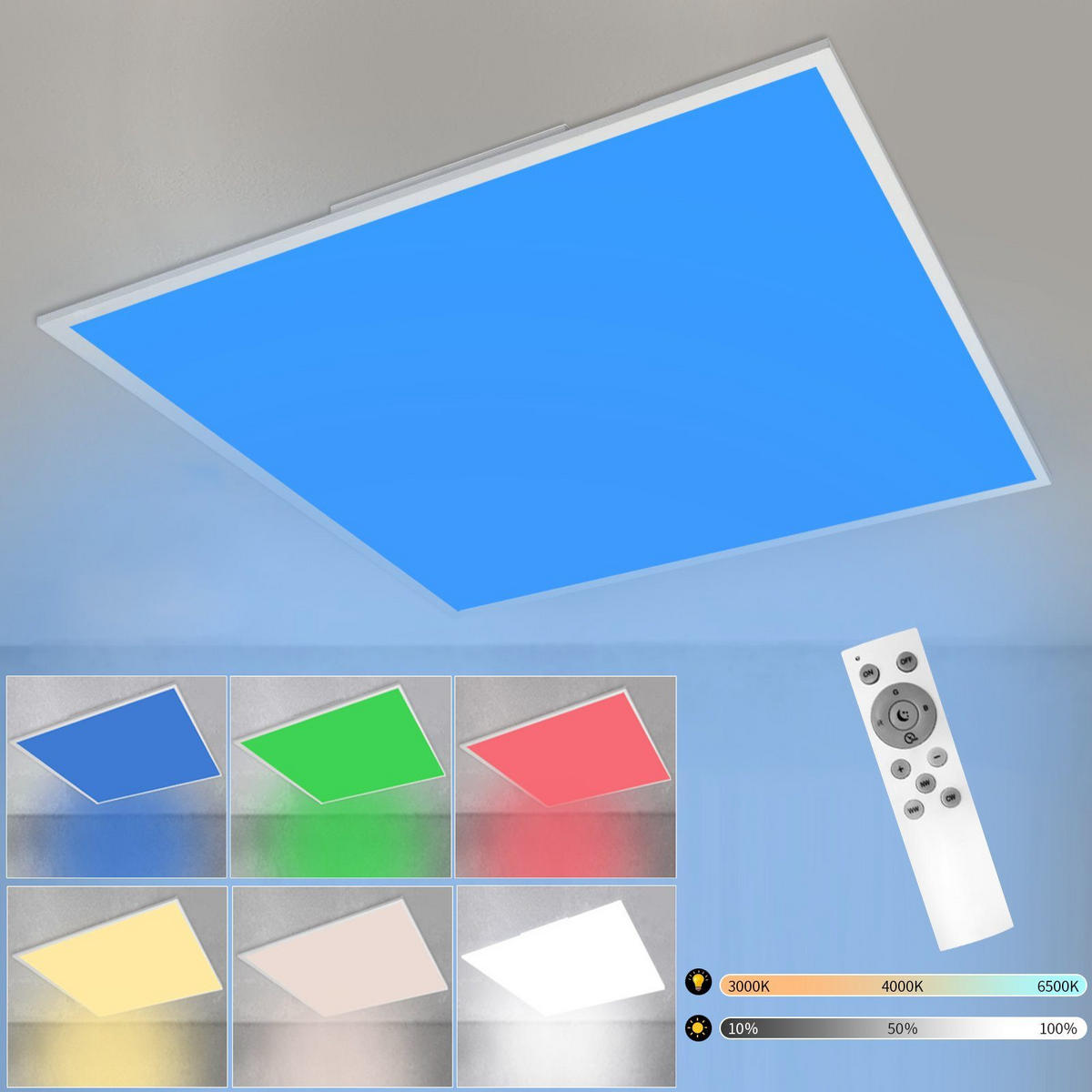 LED-DECKENLEUCHTE Raynor 45/45/2.1cm - Weiß, Kunststoff (45/45/2.1cm) - ZMH