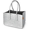 EINKAUFSKORB aus Filz - Hellgrau, Textil (40/27/40cm) - Miqio Design