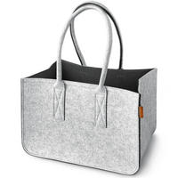 EINKAUFSKORB aus Filz - Hellgrau, Textil (40/27/40cm) - Miqio Design