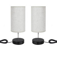 TISCHLEUCHTE Zenit 14/14/37 cm - Schwarz, Textil (14/14/37cm) - Nettlife