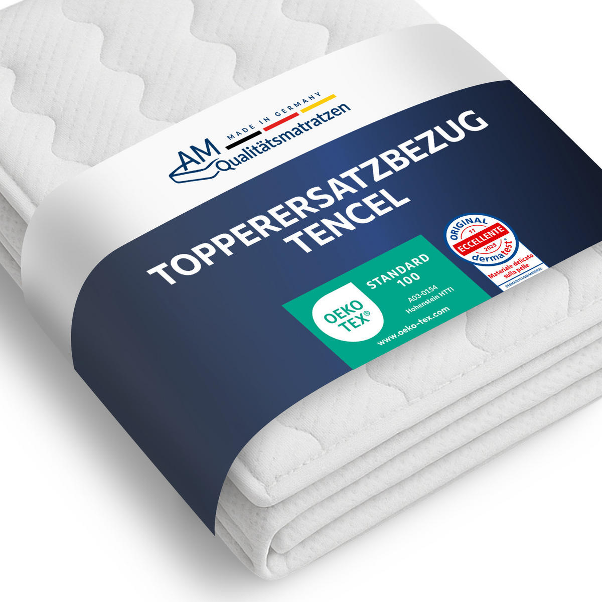 TOPPPERBEZUG Tencel 200/220cm für 4-6 cm Kernhöhe - Weiß, Textil (200/220cm) - AM Qualitätsmatratzen