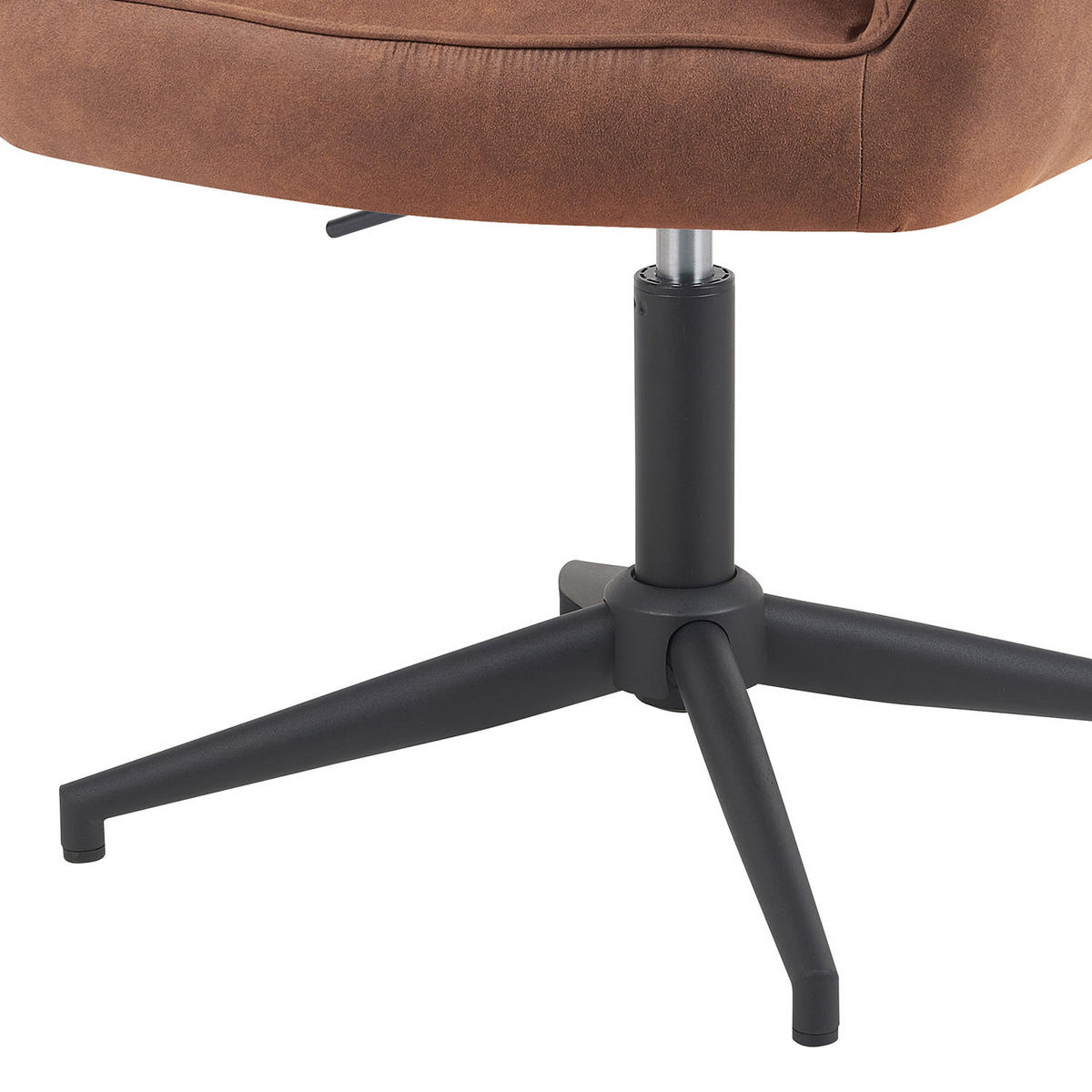 BÜROSTUHL Mika-Elin - Schwarz/Braun, Textil/Metall (60/84/65cm) - DUBI Möbel