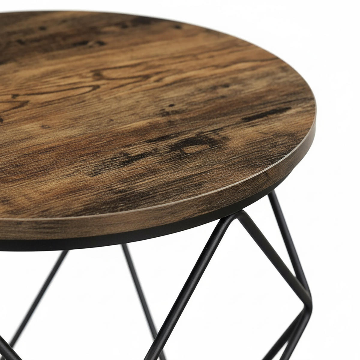 2-TLG.COUCHTISCH-SET - Multicolor, Holzwerkstoff/Metall (40/40/50cm) - Relaxdays