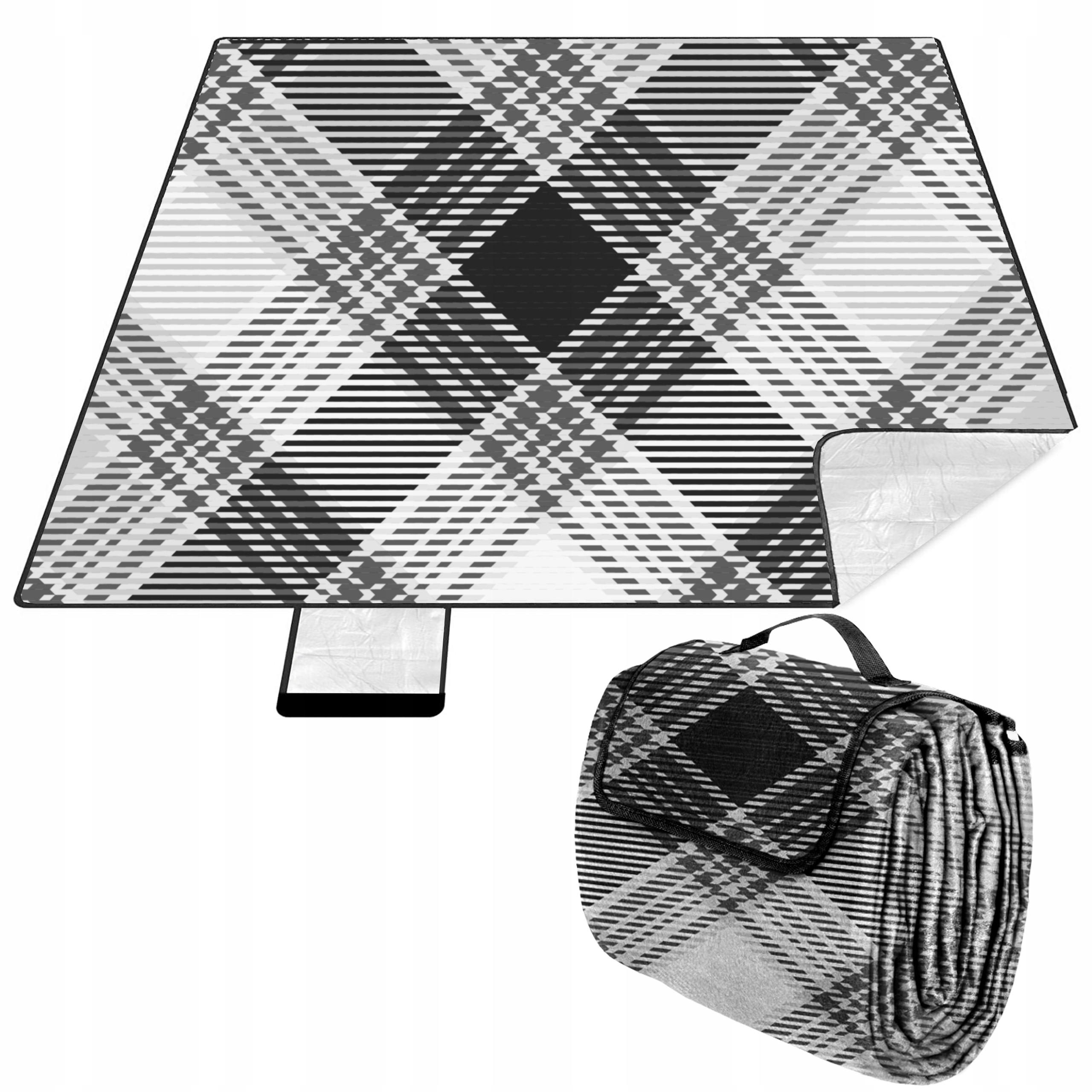 Krumad Picknickdecke Schwarz 200x200 cm