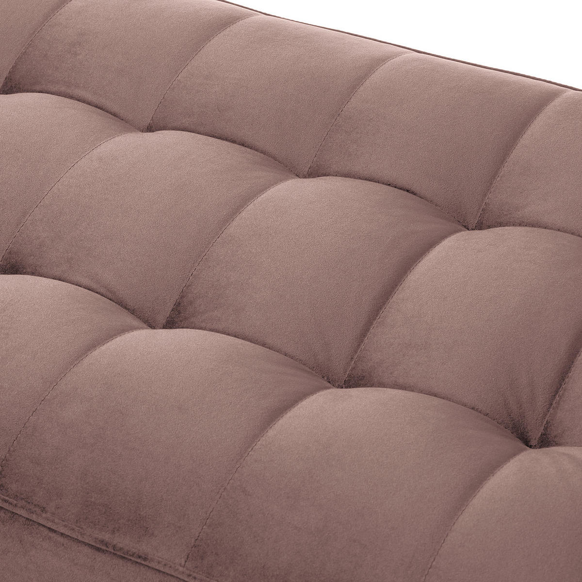 HOCKERBANK - Samt - Mauve, Birkenholz/Textil (124/43/69cm) - home24